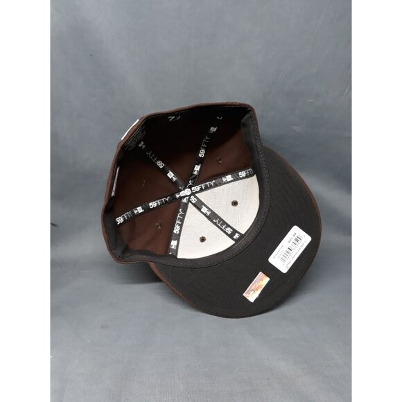 New Era 59-Fifty Men's Fitted San Diego Padres Hat Brown Yellow Size 7 3/8 NEW! - Picture 2 of 7